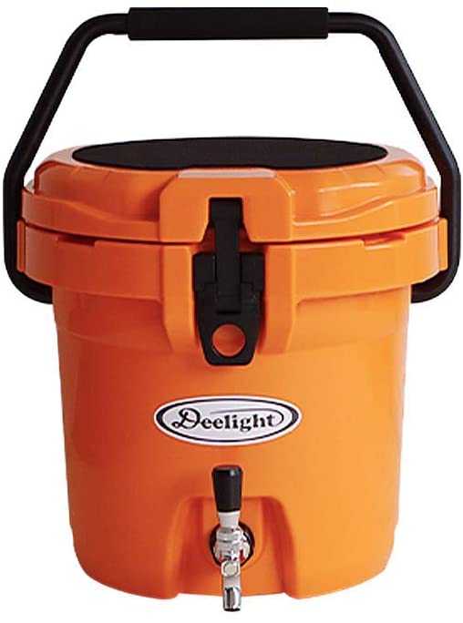 アイスバケット 2.5 gallon [ オレンジ / 9.34L ] Deelight Ice Bucket レバー式