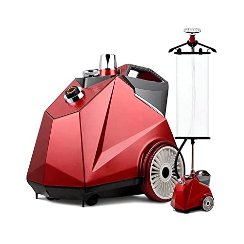 Vertical Garment Steamer 2350W Heavy Duty Clothes Steamer for Commercial,Home Handheld Clothes Steam Iron with 3.8L Water Tank &45S Quick Wrinkle Removal (Color : Red)