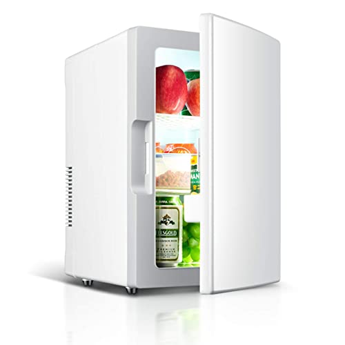 Refrigerador portátil Mini F con función de calefacción para alimentos, bebidas, cuidado de la piel, uso en el hogar, oficina, dormitorio, coche, enchufes AC DC incluidos