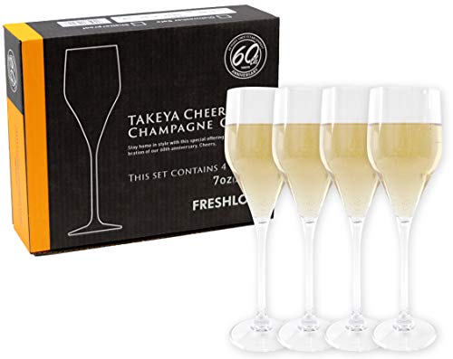 【タケヤ公式】 チェアーズ シャンパングラス 4脚セット (樹脂製) フレッシュロック 日本製 TAKEYA