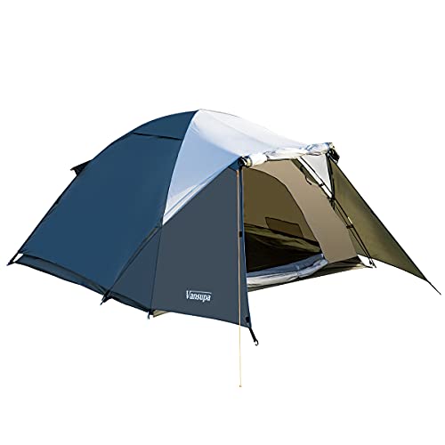 テント ツーリングテント ソロテント 二重層 3-4人用 防水 通気 軽量 紫外