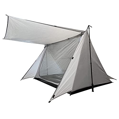 [Amazonブランド] Eono(イオーノ）テント 1〜2人用 パップテント 二重層 軽量 防虫通気 組み立て簡単 ゆったり前室 防水防風 収納バッグ付き