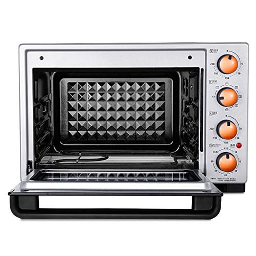 32L家庭グリル付きミニオーブン、ステンレス鋼0〜230℃制御0〜60分360°回転グリル、ローストチキンオーブンで