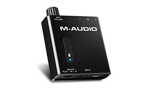 M-Audio 小型ポータブル・ヘッドフォンアンプ 2出力 2段階ブースト Bass Traveler