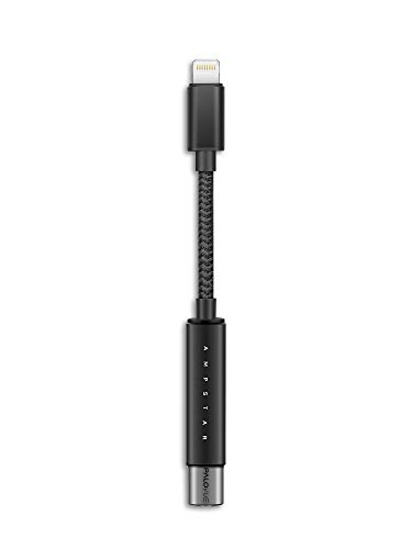 PALOVUE ポータブル ヘッドホンアンプ Hi-Fi ミニ ポタアン MFi 認証済 Lightning 端子 to 3.5cmジャック iPhone iPad iPod対応 A2M デュアルコアアンプ MCU DSP DAC ADC ライトニング オーディオアダプター PA1 Ampstar ブラック