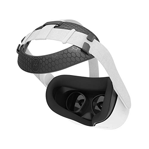 AMVR Oculus Quest 2 ヘッドバンド VR ヘッドバンドクッション TPU フォームクッション 取り外し可能 Oculus Quest 2用 オキュラスクエスト2 アクセサリ 頭の圧力を軽減 快適 （ブラック）