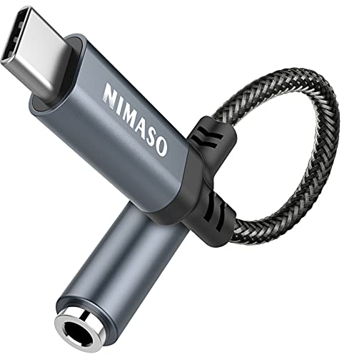 NIMASO タイプc イヤホン 変換ケーブル type-c イヤホンジャック 3.5mm Aux usb-cオーディオアダプタ 電話/音量調節/音楽対応 iPad Pro/Android/typec 機器適用 NAD21I324