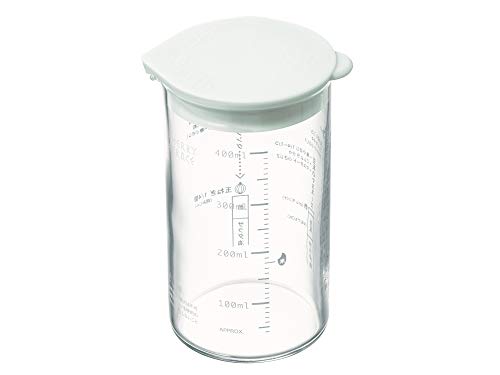 バーミックス Bamix 専用容器 ミキシンググラス ホワイト 耐熱ガラス製 ふた付き 目盛り付き 容量400mml