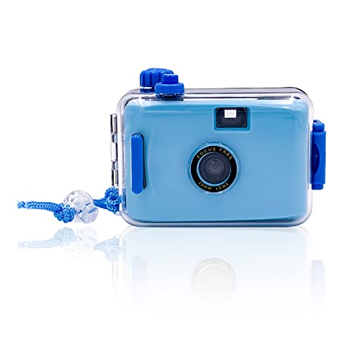 35mm フィルムカメラ 再利用可能 水中防水 (ブルー)