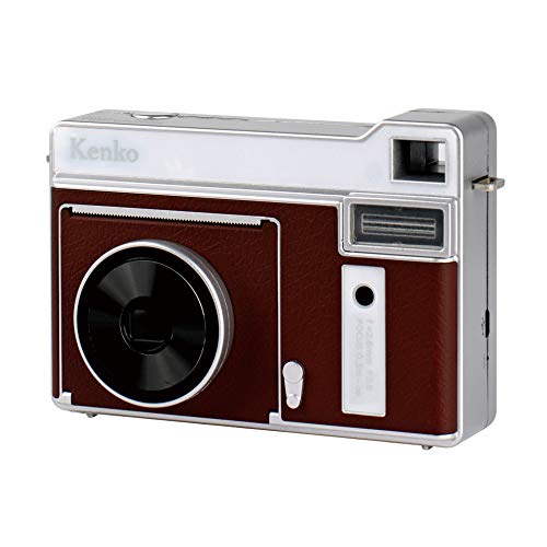 Kenko インスタントカメラ モノクロカメラ ブラウン 感熱紙使用 約80回プリント可能 microUSB充電 KC-TY01 BR
