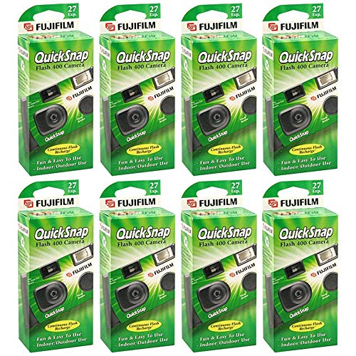 富士フイルム QuickSnap Flash 400 使い捨てカメラ フラッシュ付き 8 Pack (QuickSnap)