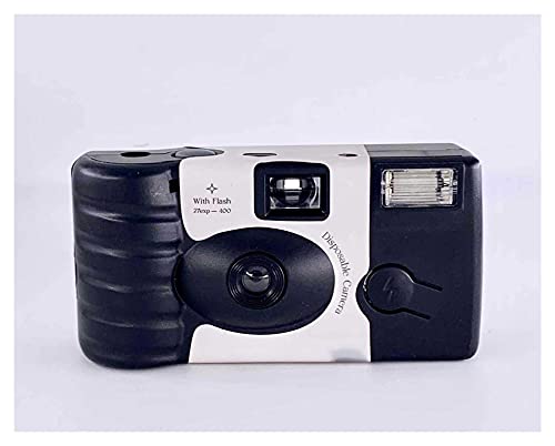 使い捨てカメラ 点滅ライトとフィルムを持つレトロなケースの使い捨てカメラ