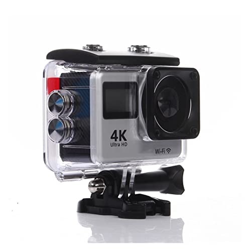 HDスポーツカメラ 4Kタッチデュアルスクリーンスポーツ DVリモコン屋外防水 hカメラダイビングカメラ (Color : Silver Grey, Size : Medium)
