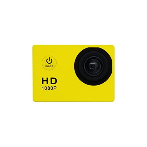 アクションカメラ時間の経過 2021新しいアクションカメラ、12mp HD 1080P 32GB、水中防水カメラ4K、ヘルメットVedio Sports Pro Cam Mini DVビデオカメラ (Color : Yellow, Size : Medium)