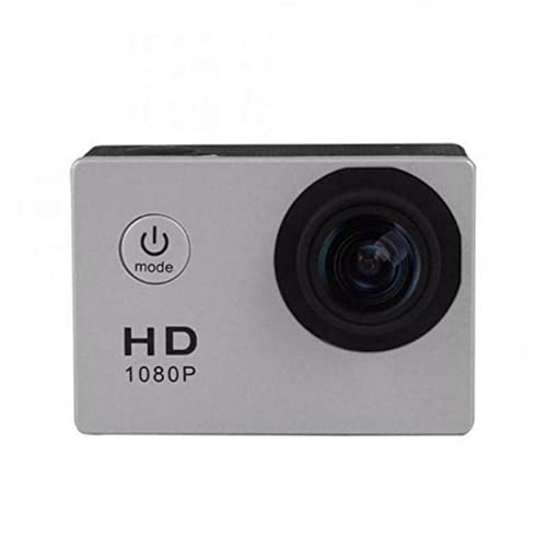 アクションカメラ時間の経過 防水カメラ1080p 32GB、アウトドアスポーツアクションビデオカメラカメラ1.2mpミニ DV防水ハウジングのビデオカメラ (Color : Silver gray, Size : Small)
