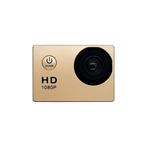 アクションカメラ時間の経過 防水カメラ1080p 32GB、アウトドアスポーツアクションビデオカメラカメラ1.2mpミニ DV防水ハウジングのビデオカメラ (Color : Golden, Size : Small)