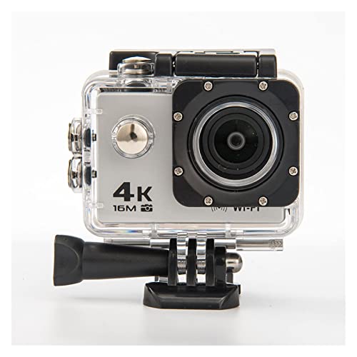 アクションカメラ 4K HD防水スポーツカメラ屋外ビデオカメラダイビング DVカメラスポーツビデオカメラ (Color : Silver Grey, Size : Small)