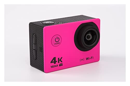 アクションカメラ 4Kスポーツカメラ屋外防水エクストリームスポーツ DV HDカメラのWiFi水中カメラ (Color : Pink, Size : Small)
