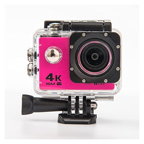 アクションカメラ 4K HD防水スポーツカメラ屋外ビデオカメラダイビング DVカメラスポーツビデオカメラ (Color : Pink, Size : Small)