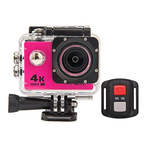 アクションカメラ 4K防水スポーツカメラビデオカメラWiFiビデオカメラ水中ビデオカメラ屋外スポーツ DVアクションカメラ (Color : Pink, Size : Small)