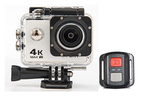 アクションカメラ スポーツ DV4K防水カメラ2.4GリモコンWiFi水中カメラ h屋外ビデオレコーダー (Color : White, Size : Small)