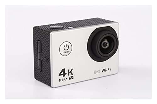 アクションカメラ 4Kスポーツカメラ屋外防水エクストリームスポーツ DV HDカメラのWiFi水中カメラ (Color : Silver Grey, Size : Small)