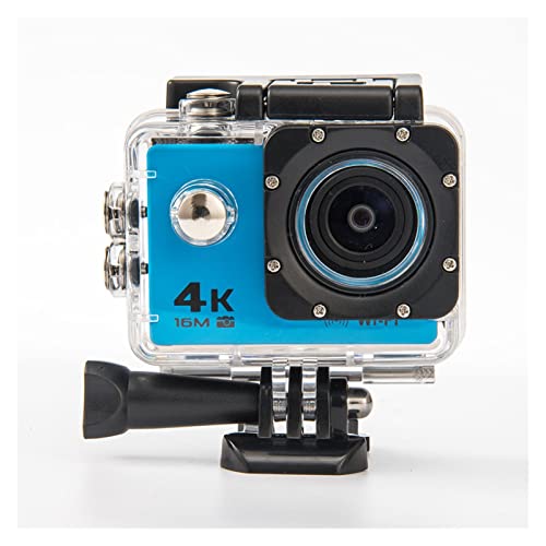 アクションカメラ 4K HD防水スポーツカメラ屋外ビデオカメラダイビング DVカメラスポーツビデオカメラ (Color : Blue, Size : Small)