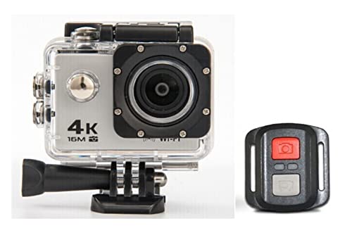 アクションカメラ スポーツ DV4K防水カメラ2.4GリモコンWiFi水中カメラ h屋外ビデオレコーダー (Color : Silver Grey, Size : Small)