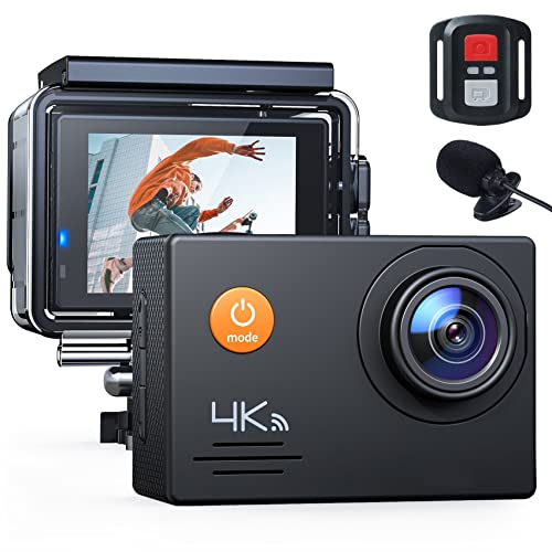 アクションカメラ A79アクションカメラ4K 20MP外部マイク2.4GリモコンVLOGビデオカメラ