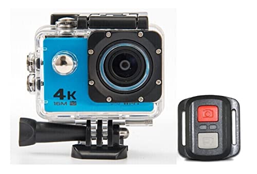アクションカメラ スポーツ DV4K防水カメラ2.4GリモコンWiFi水中カメラ h屋外ビデオレコーダー (Color : Blue, Size : Small)