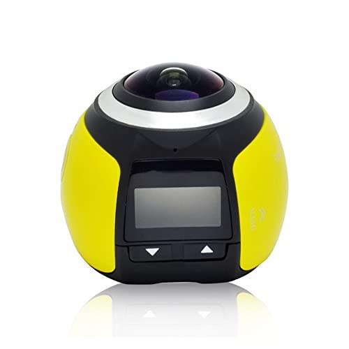 アクションカメラ時間の経過 パノラマスポーツカメラ360度 vダイビング空中防水カメラDV (Color : Yellow, Size : Small)
