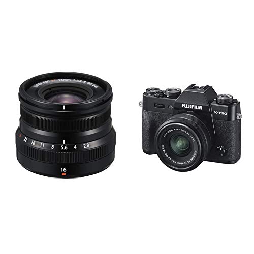 【セット買い】FUJIFILM 交換レンズ XF16mmF2.8 R WR B & FUJIFILM ミラーレス一眼カメラ X-T30XCレンズキット ブラック X-T30LK-1545-B