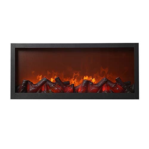 LED仿真暖炉、3Dシミュレート炎効果ライト、リアルな太薪炎シミュレーション、壁掛け式家の装飾効果ライト、屋内空間温かい雰囲気装飾用、暖房機能なし