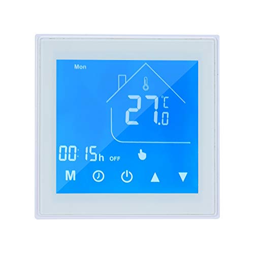 電気床暖房用にプログラム可能なWiFiスマートサーモスタット温度コントローラーLCDディスプレイウィークTuyaAPPコントロール、サーモスタット