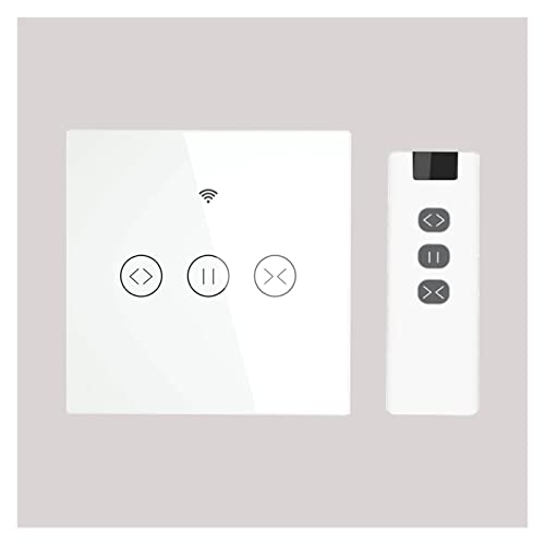 電気カーテン リモートコントロール付き電動式ブラインドのためのWiFiローラーシャッターカーテンスイッチ スマートカーテンオープニング (Color : Remote and Switch)