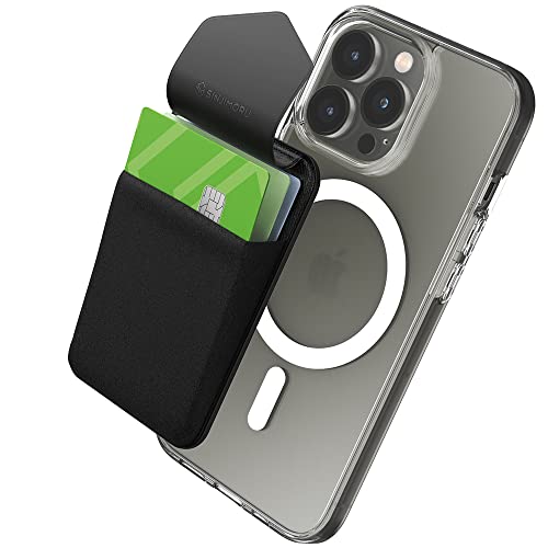 Sinjimoru Magsafe対応 iPhoneカードケース、蓋付きマグネット携帯カードホルダー SUICA 定期入れ クレジットカード背面ポケット iPhone 12、iPhone13 シリーズ専用マグセーフ対応カード入れ ケース。Sinjipouch M-Flap