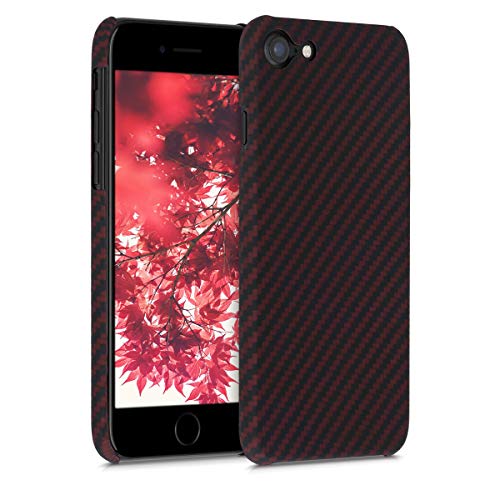 kalibri 対応: Apple iPhone 7 / 8 ケース - アラミド 頑丈 超薄 スマホケース 保護 赤色/黒色