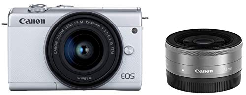 Canon ミラーレス一眼カメラ EOS M200 ダブルレンズキット ホワイト EOSM200WH-WLK