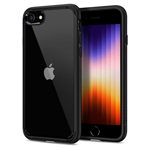 Spigen iPhone SE3 ケース 第3世代 2022 iPhone SE2 ケース 第2世代 iPhone7用ケース iPhone8用 ケース TPUバンパー ウルトラ・ハイブリッド2 042CS20926 (ブラック)