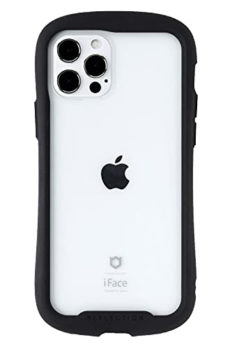 iFace Reflection iPhone 12/12 Pro ケース クリア 強化ガラス (ブラック)