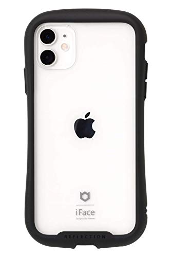 iFace Reflection iPhone 11 ケース クリア 強化ガラス (ブラック)