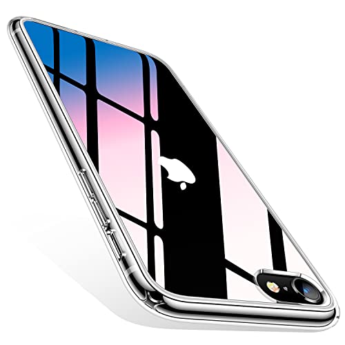 TORRAS iPhone SE3 用 ケース 第3世代 2022 iPhone se 第2世代・8・7 用 ケース 強化ガラス 全透明 9H硬度 耐衝撃 黄変なし 5G ストラップホール付き 傷防止 4.7インチ アイフォン SE 3 SE 2 7 8 用 カバー クリア