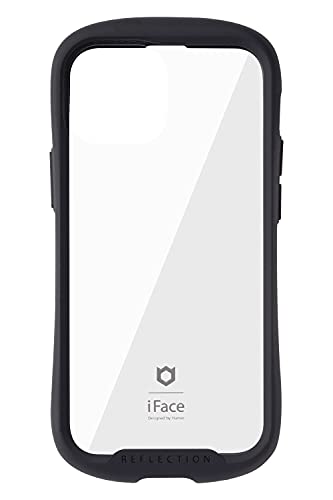 iFace Reflection iPhone 13 mini ケース クリア 強化ガラス (ブラック)