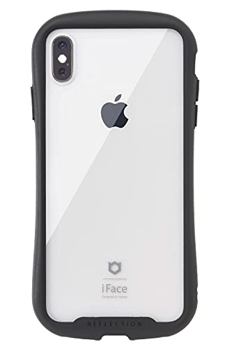 iFace Reflection iPhone XS/X ケース クリア 強化ガラス (ブラック)