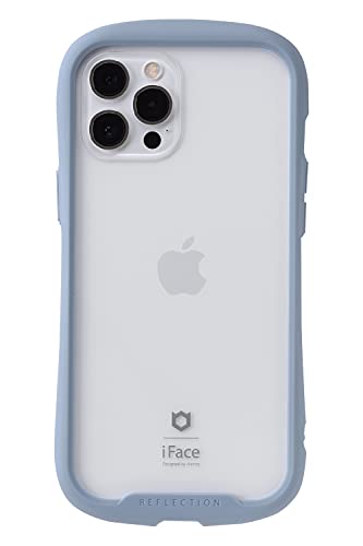 iFace Reflection iPhone 12 Pro Max ケース クリア 強化ガラス (ペールブルー)