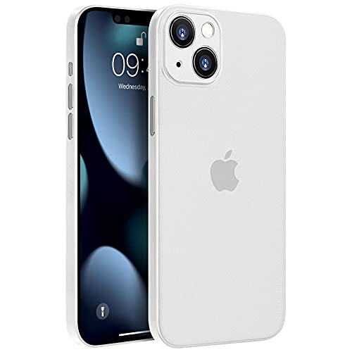 iPhone 13 mini対応ケース 0.3㎜超薄型 memumi 全面保護カバー 指紋防止 傷付き防止 5.4インチ 人気ケース·カバー（マットホワイト）