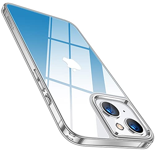 TORRAS 強化ガラス iPhone 13 用 ケース 薄型 軽量 ガラスケース 日本製ガラス9H 耐黄変 TPUバンパー ストラップホール付き 2021年 6.1インチ アイフォン 13 用 カバー グラデーションブルー