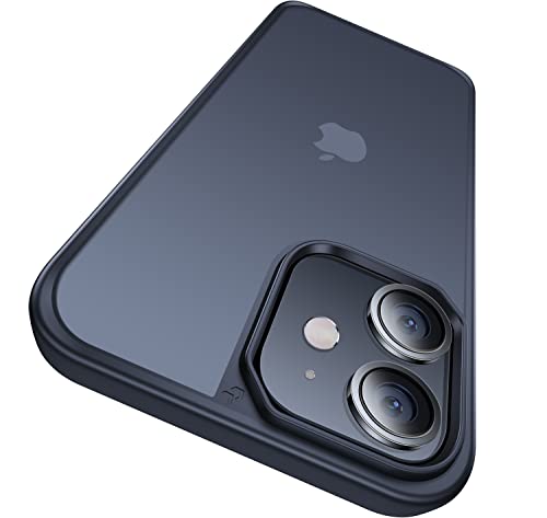 CASEKOO iPhone 12 用ケース iPhone 12 Pro 用ケース 指紋防止 米軍MIL規格 耐衝撃 2022年新型 SGS認証 黄変防止 耐久 ストラップホール付き ワイヤレス充電対応 アイフォン12用 12Pro用 カバー(マットブラック)