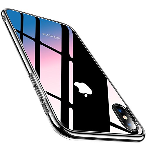 TORRAS iPhone Xs 用 ケース iPhone X 用 ケース 強化ガラス9H背面 TPUバンパー 2022年新型 薄型 透明 日本旭硝子製 黄変防止 ストラップホール付き ネイキッド アイフォンX用 Xs用カバー クリア
