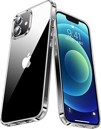 【2022年新型】CASEKOO iPhone12 mini 用 ケース クリア 黄ばみ防止 軽量 薄型 米軍MIL規格 耐衝撃 SGS認証 カバー ストラップホール付き ワイヤレス充電対応 5.4インチ アイフォン 12mini 用ケース 5.4インチ(クリア)